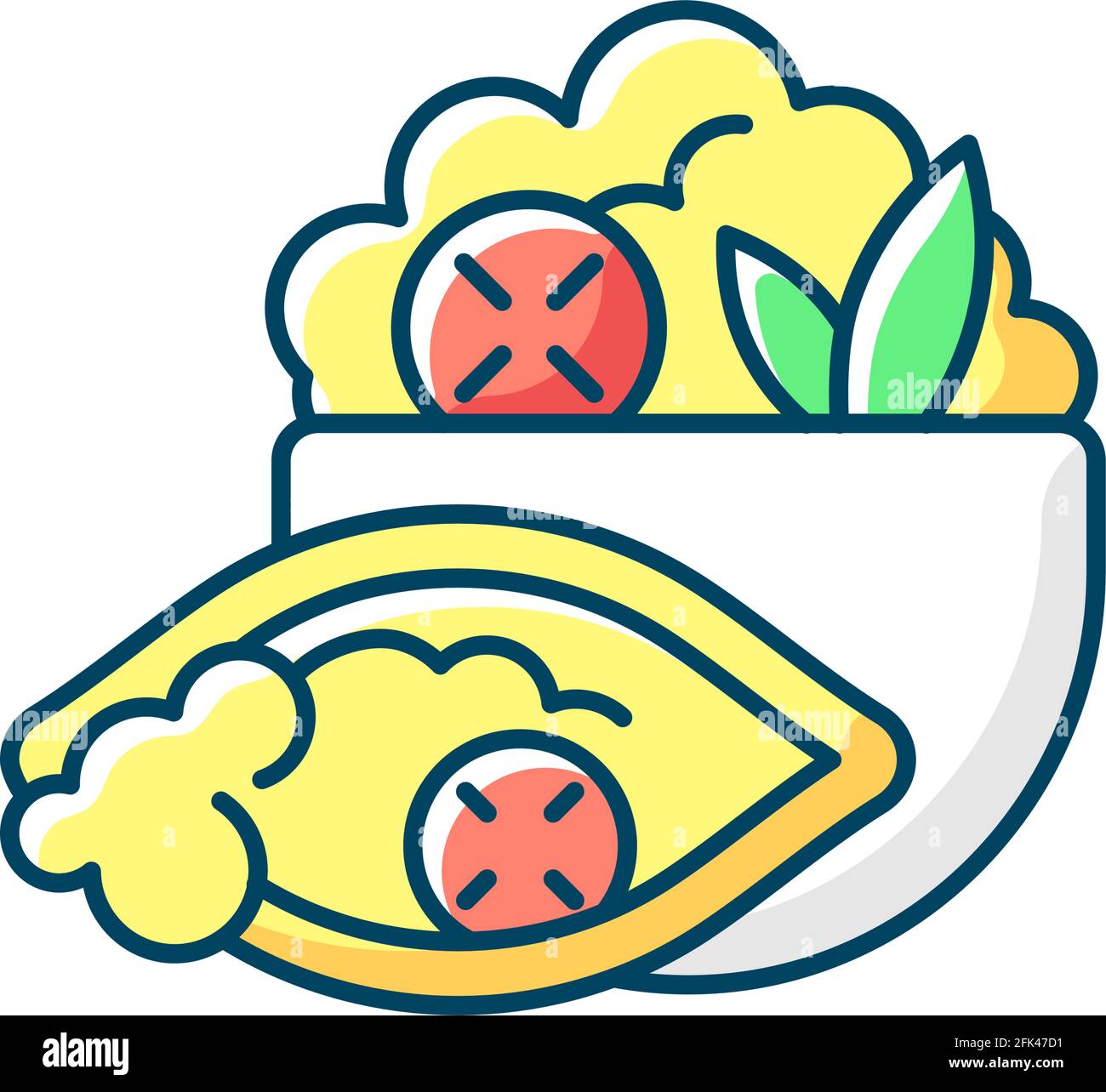 Burrito bowl RGB color icon Stock Vector Image & Art Alamy