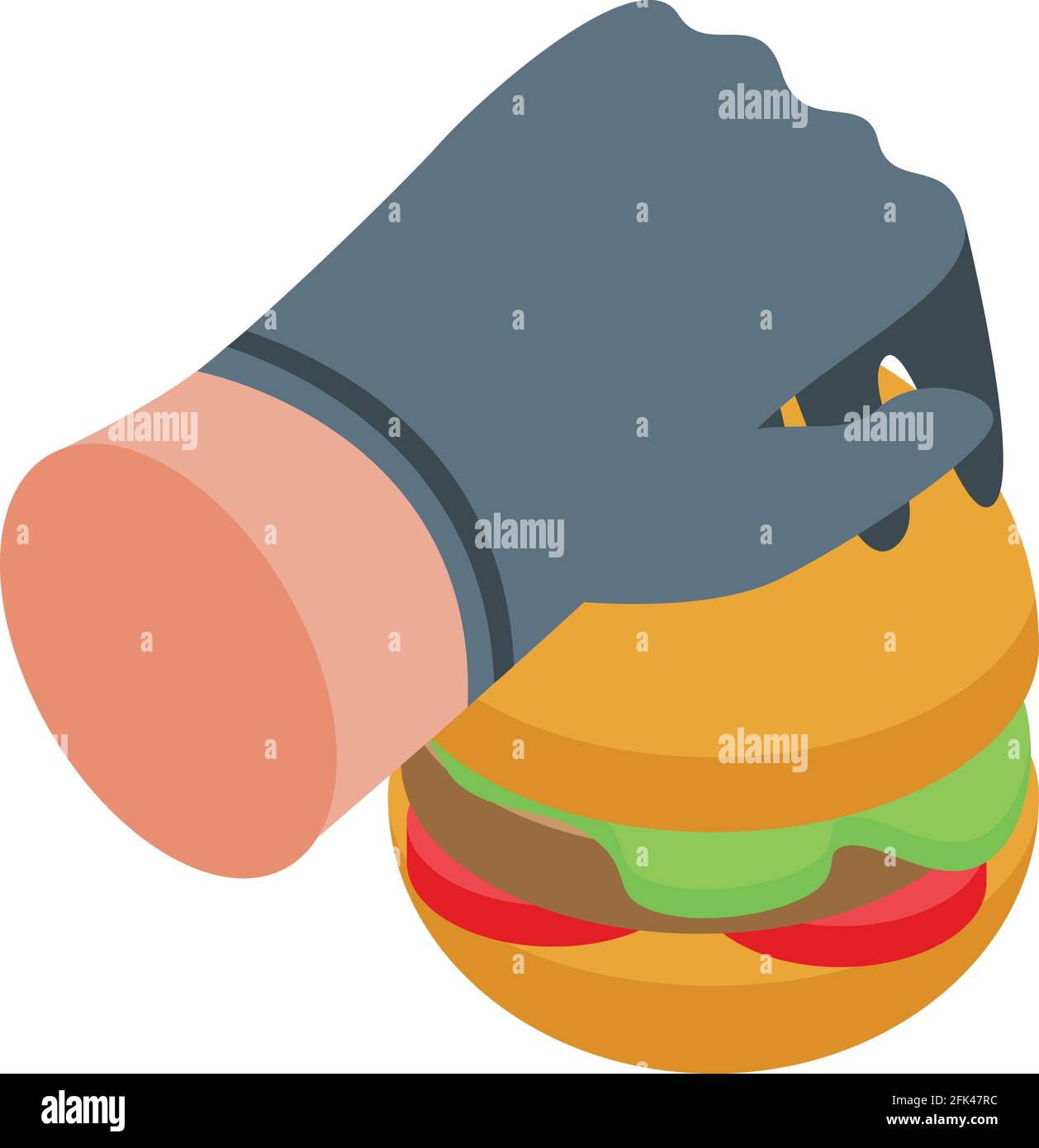 Burger cooking icon. Isometric of Burger cooking vector icon for web ...