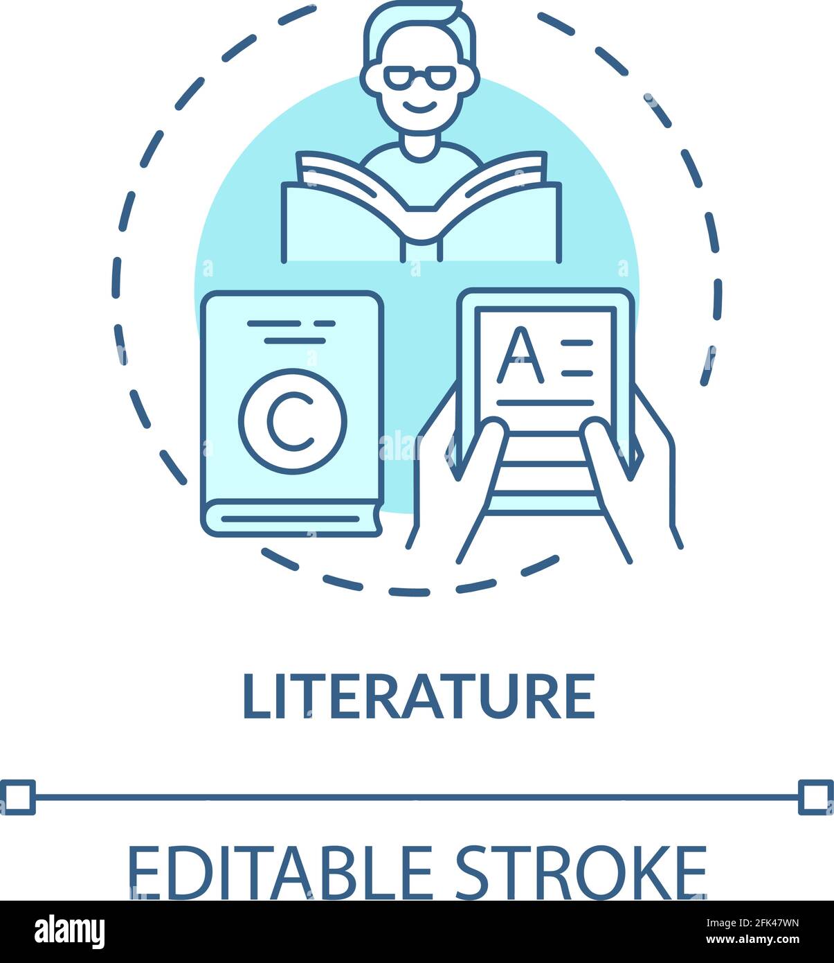 Literature concept icon Stock Vector Image & Art - Alamy