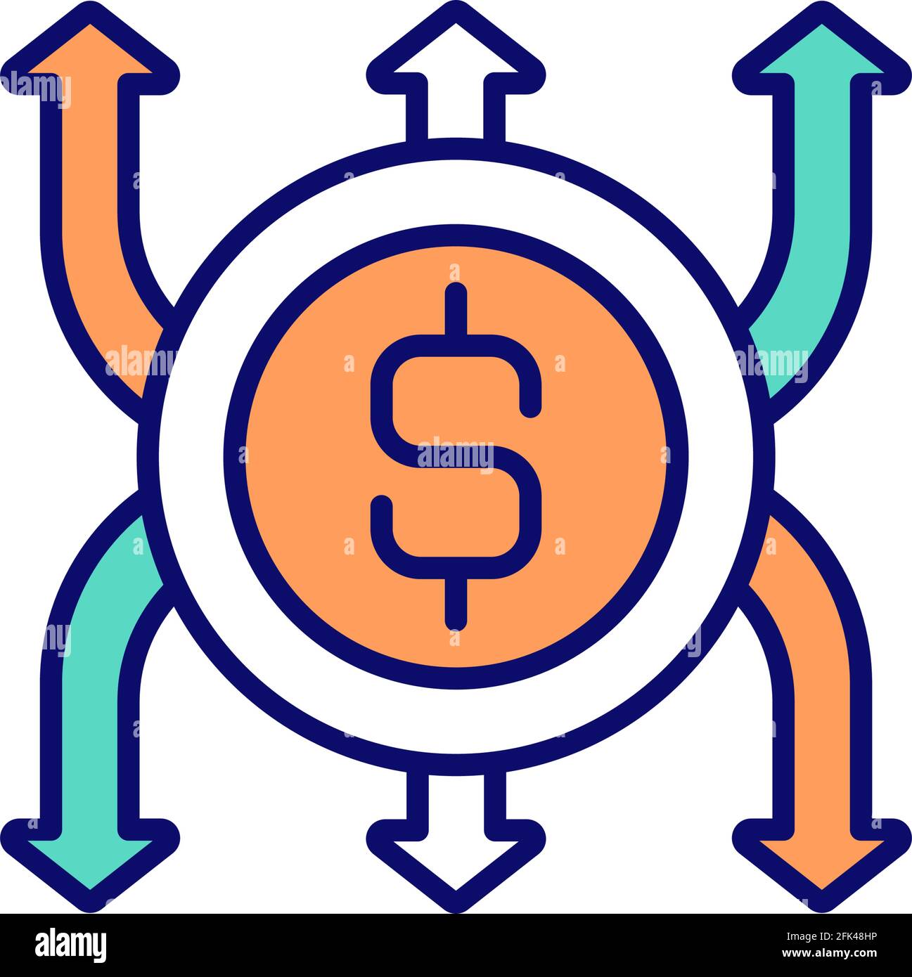 Cash flow RGB color icon Stock Vector Image & Art - Alamy