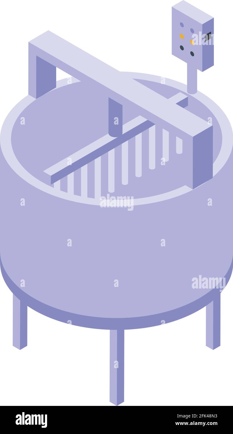 Cheese production equipment icon. Isometric of Cheese production