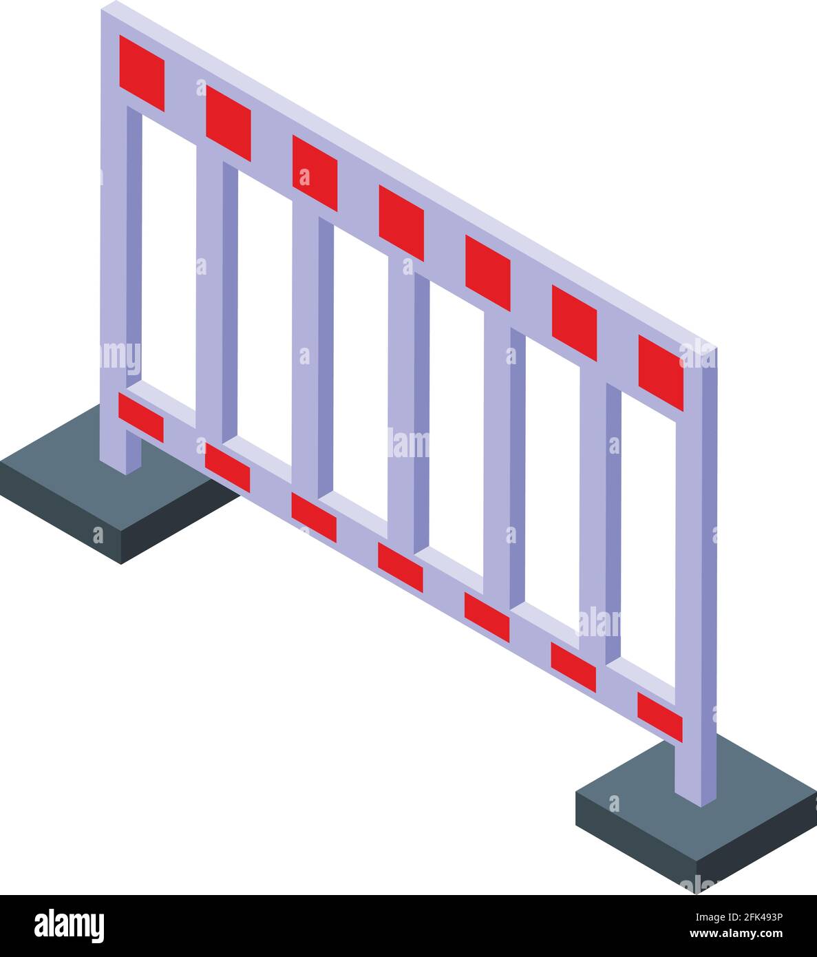 Traffic barrier icon. Isometric of Traffic barrier vector icon for web