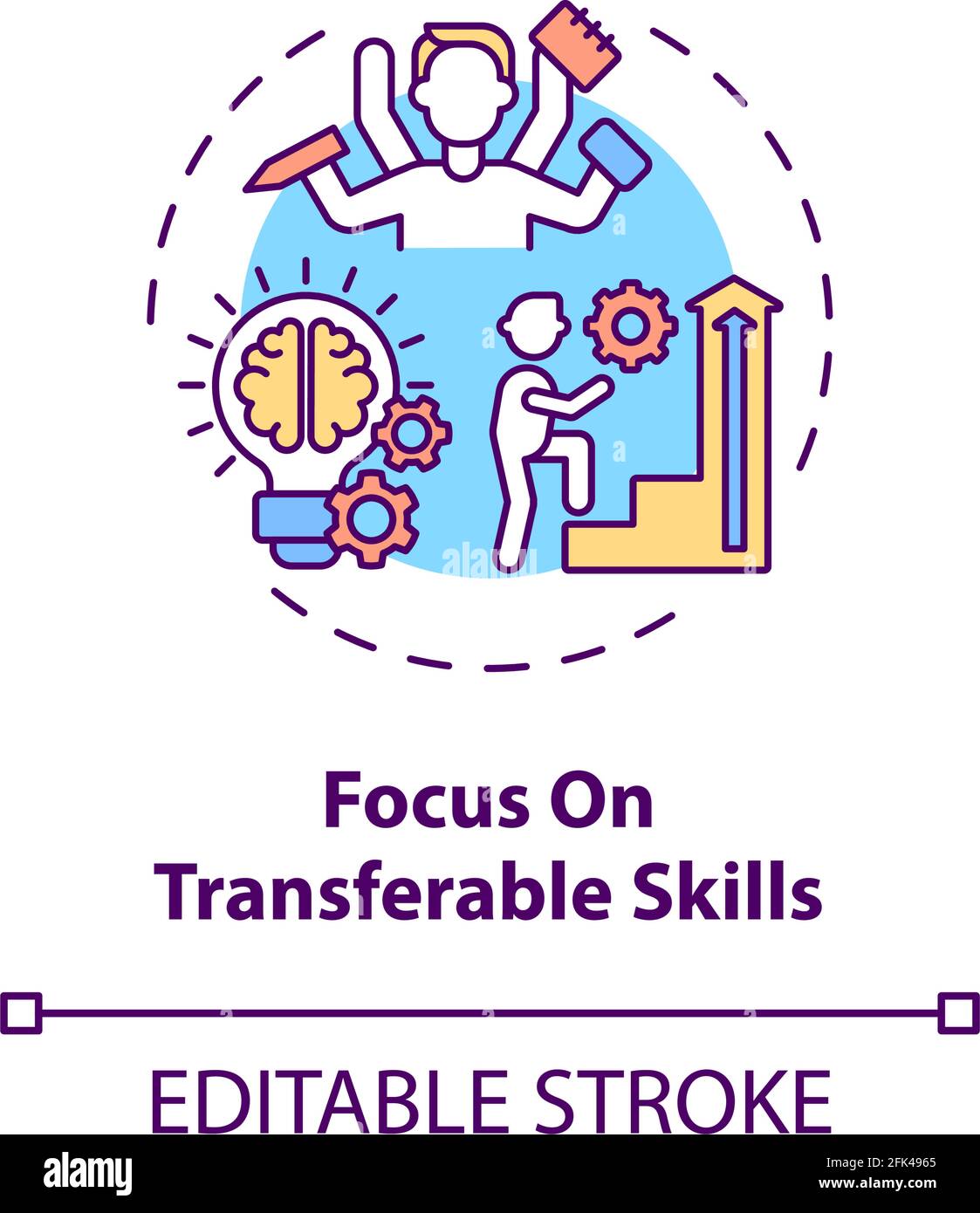 Focus On Transferable Skills Concept Icon Stock Vector Image Art Alamy
