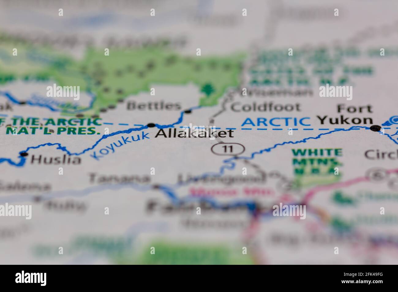 Allakaket alaska map hires stock photography and images Alamy