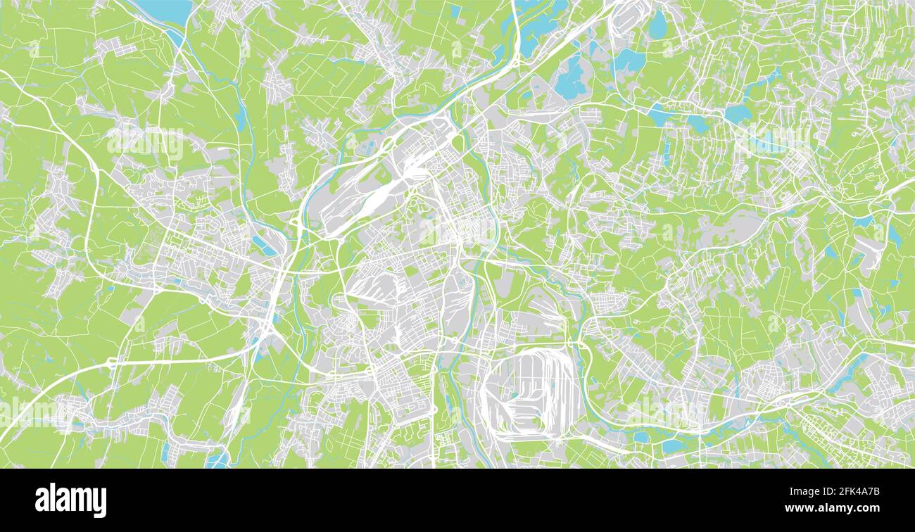 Ostrava Czech Republic Map Urban Vector City Map Of Ostrava, Czech Republic, Europe Stock Vector Image  & Art - Alamy