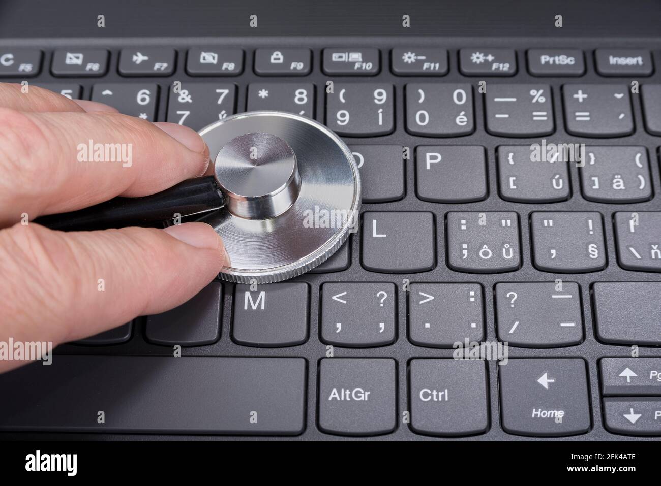 Stethoscope on a computer keyboard Stock Photo - Alamy