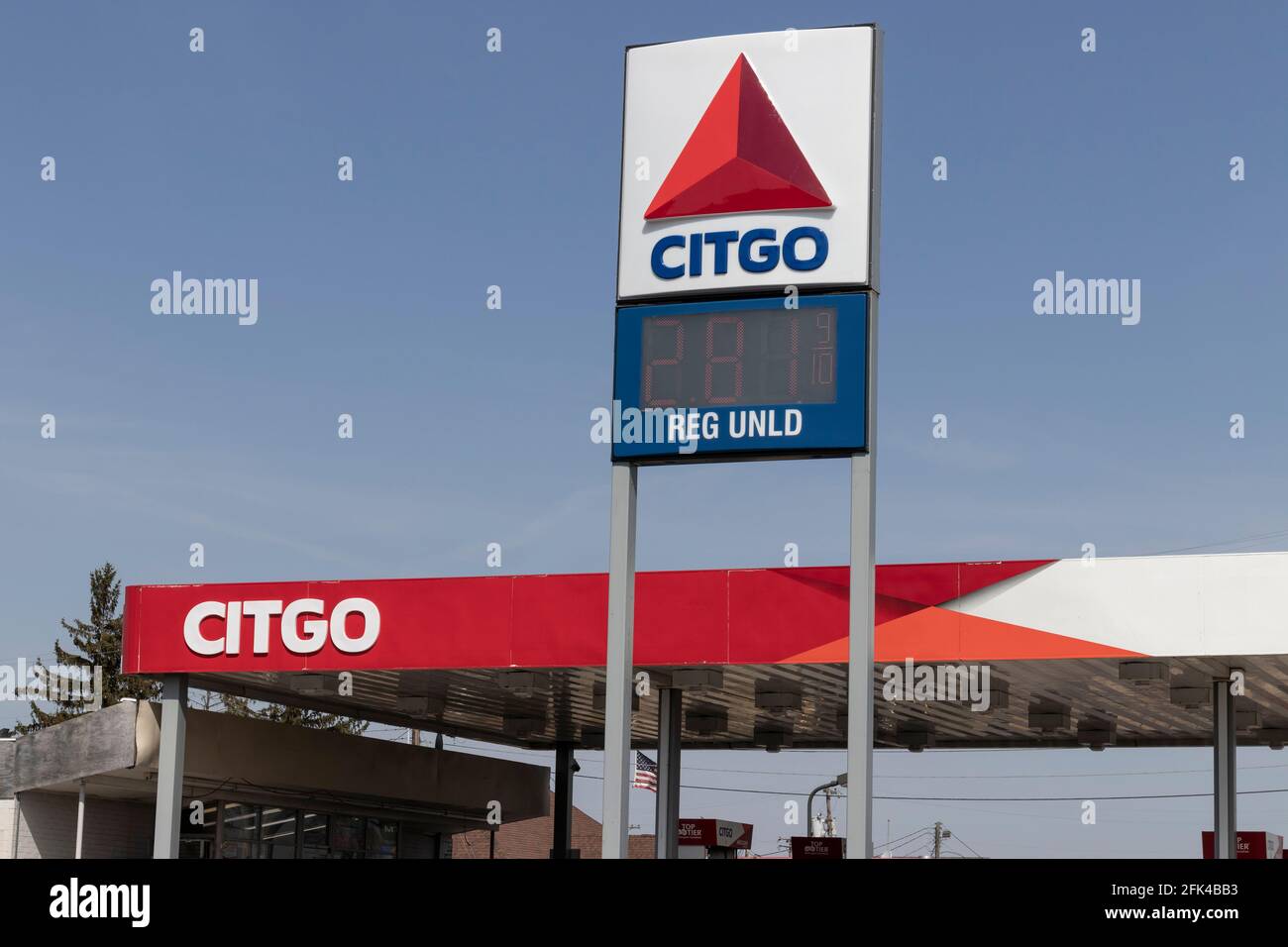 Wabash - Circa April 2021: Citgo Retail Gas and Petrol Station. Citgo is a refiner, transporter and marketer of gas and petrochemicals. Stock Photo