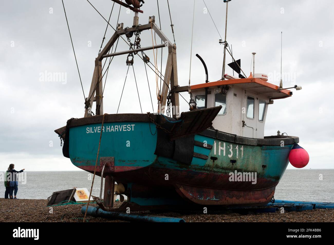 Silver Harvester fishing trawler Aldeburgh Suffolk UK Stock Photo