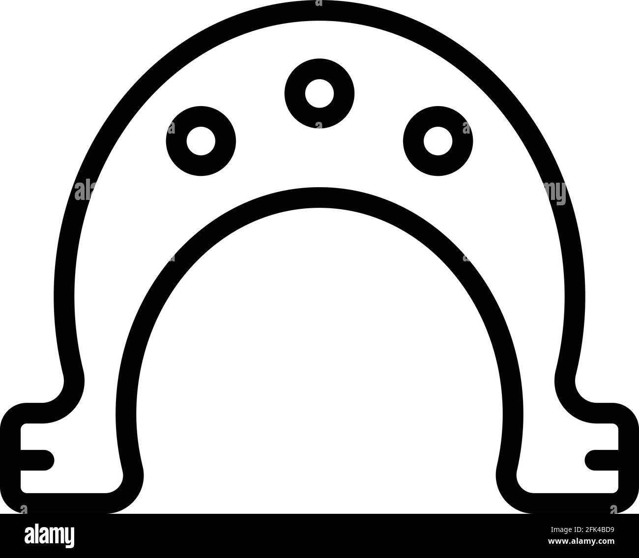 Ranch horseshoe icon. Outline Ranch horseshoe vector icon for web design isolated on white background Stock Vector