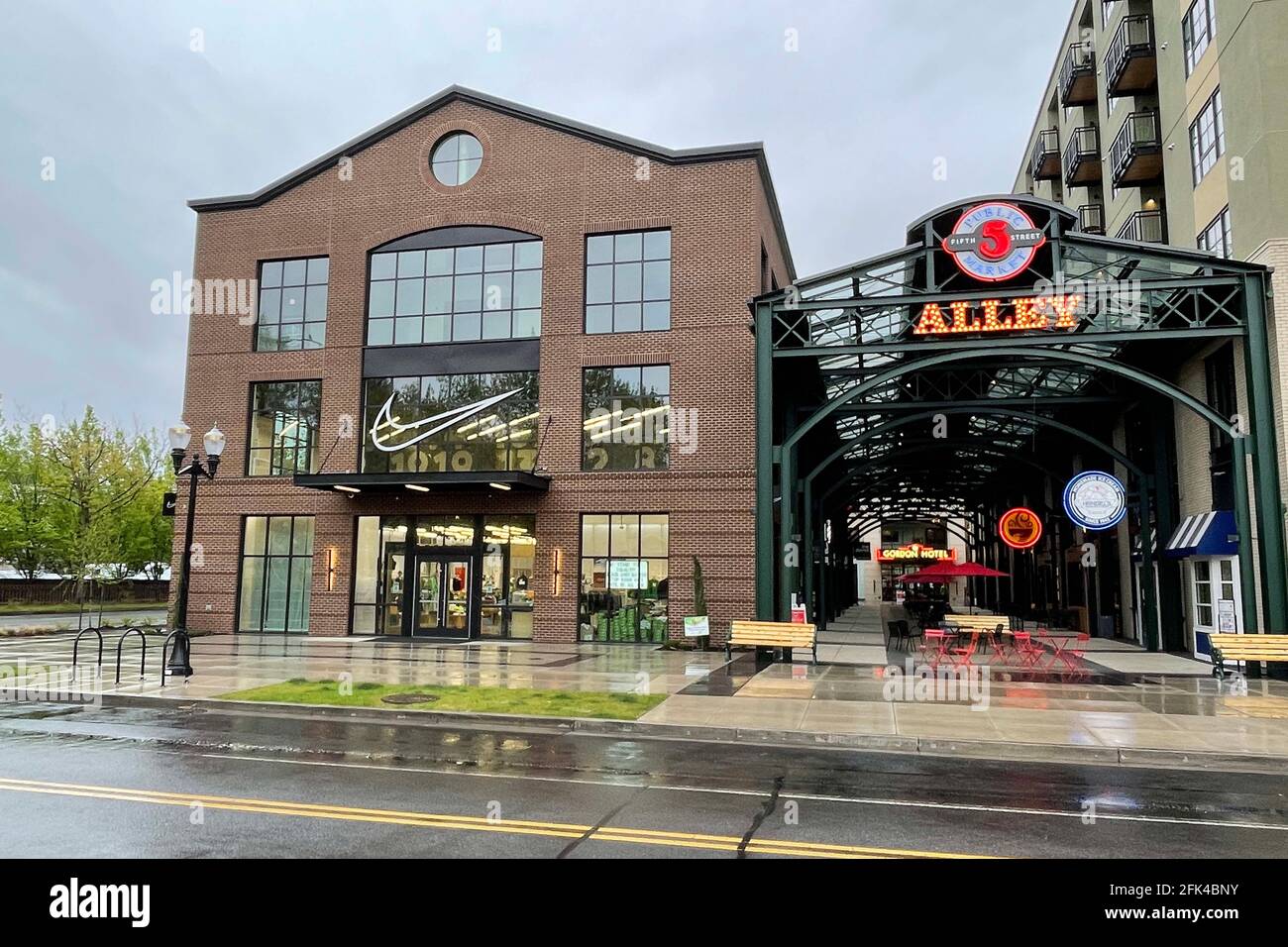 The Nike by Eugene store at the Fifth Street Public Market, Saturday, April  24, 2021, in Eugene, Ore. (Photo by Image of Sport/Sipa USA Stock Photo -  Alamy