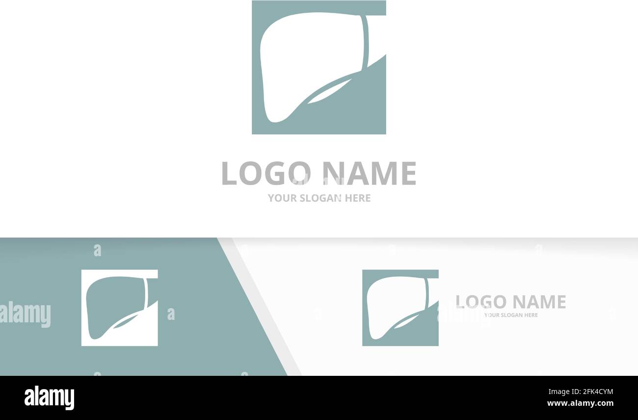 Vector liver logo combination. Hepatitis day logotype design template. Stock Vector