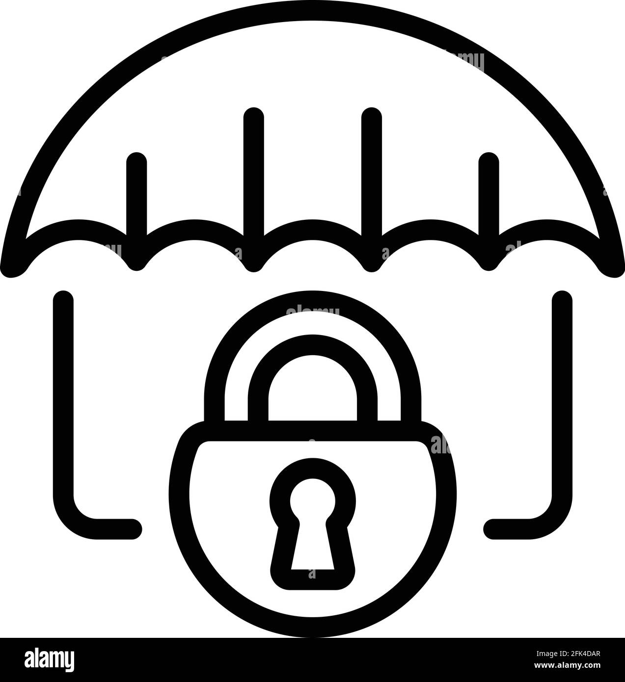 Liability secured icon. Outline Liability secured vector icon for web ...