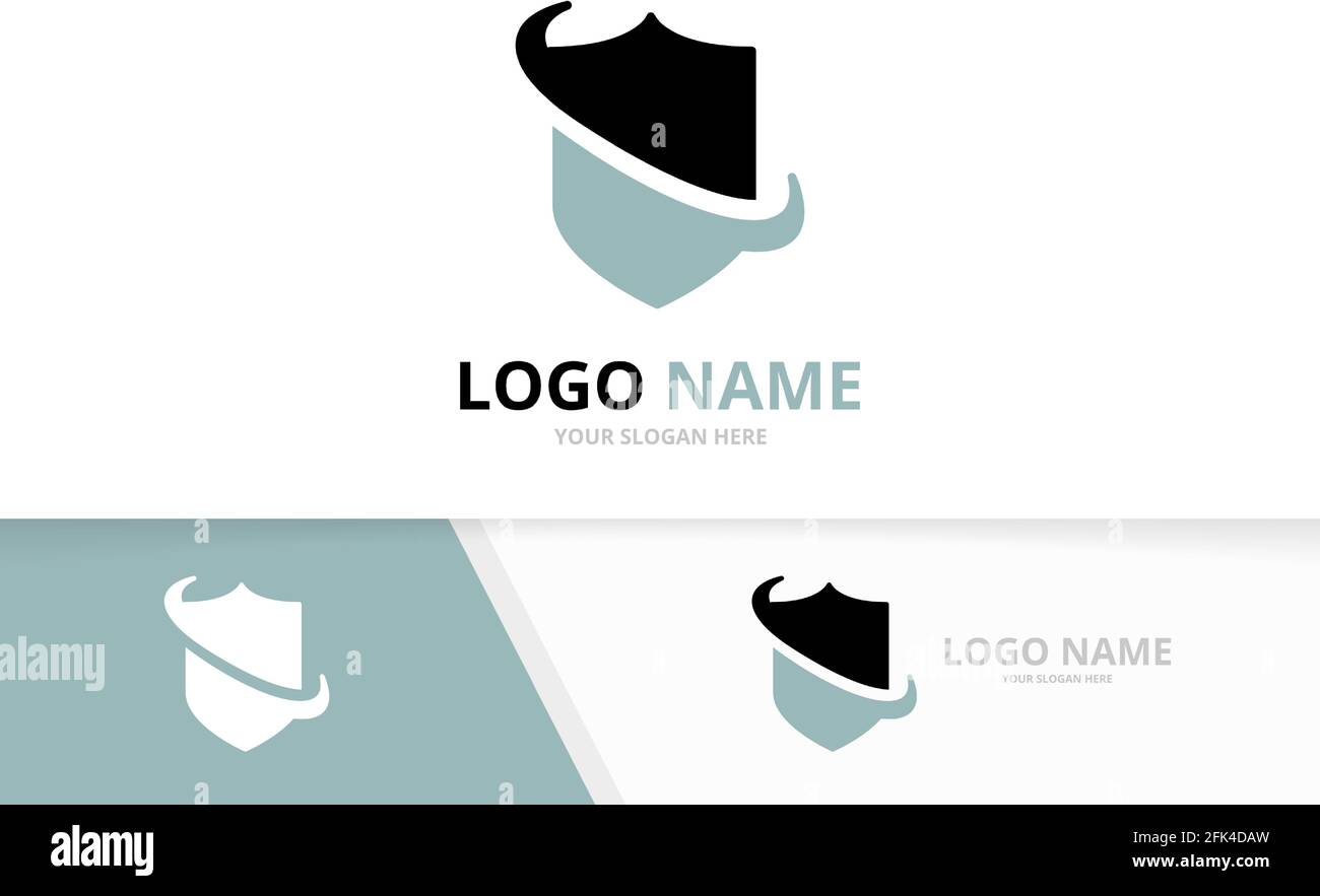 Vector shield logo template. Business security logotype design template. Stock Vector
