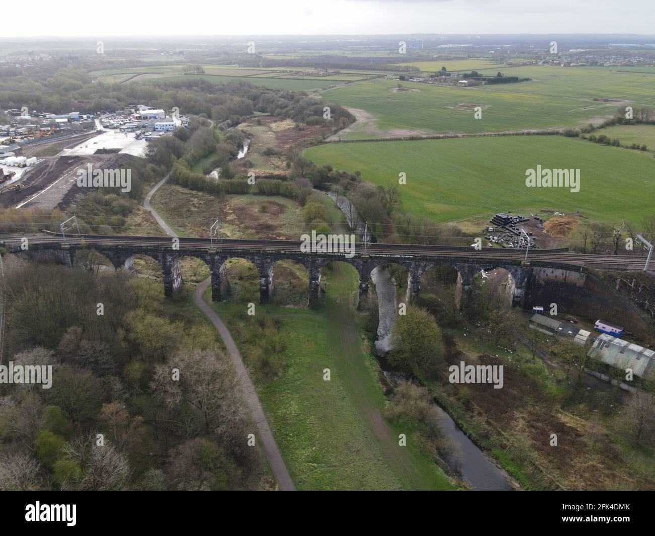 Nine arches viaduct ,Newton le willows Stock Photo