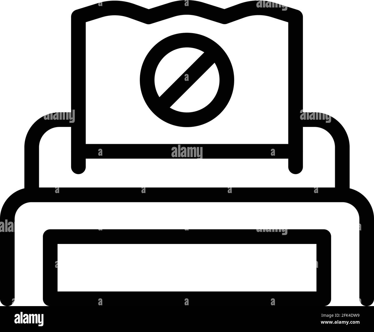 Machine payment cancellation icon. Outline Machine payment cancellation ...