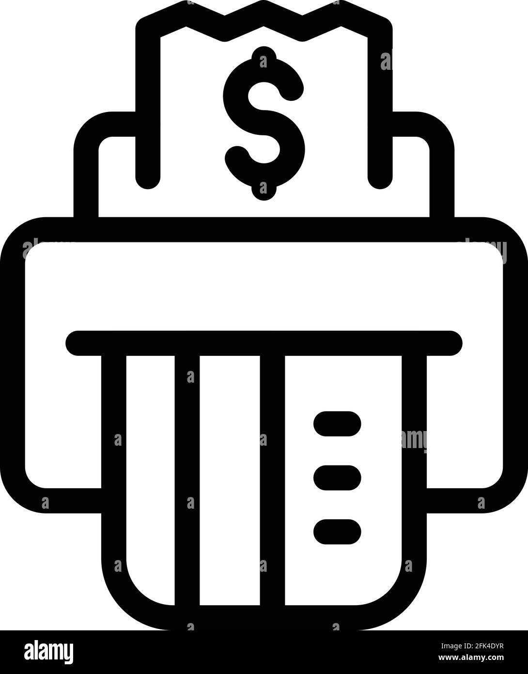 Atm payment cancellation icon. Outline Atm payment cancellation vector ...