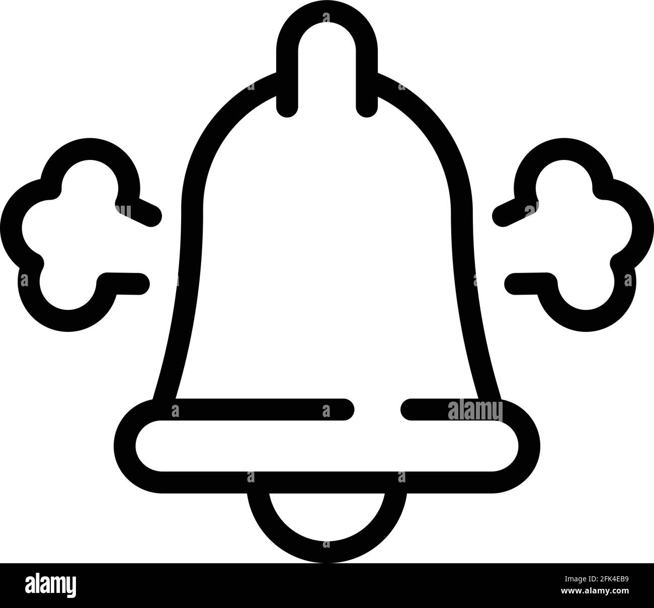 Bell job rush icon. Outline Bell job rush vector icon for web design