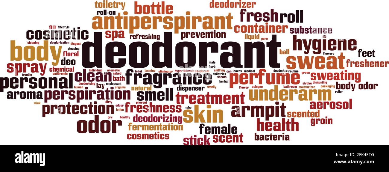Deodorant word cloud concept. Collage made of words about deodorant