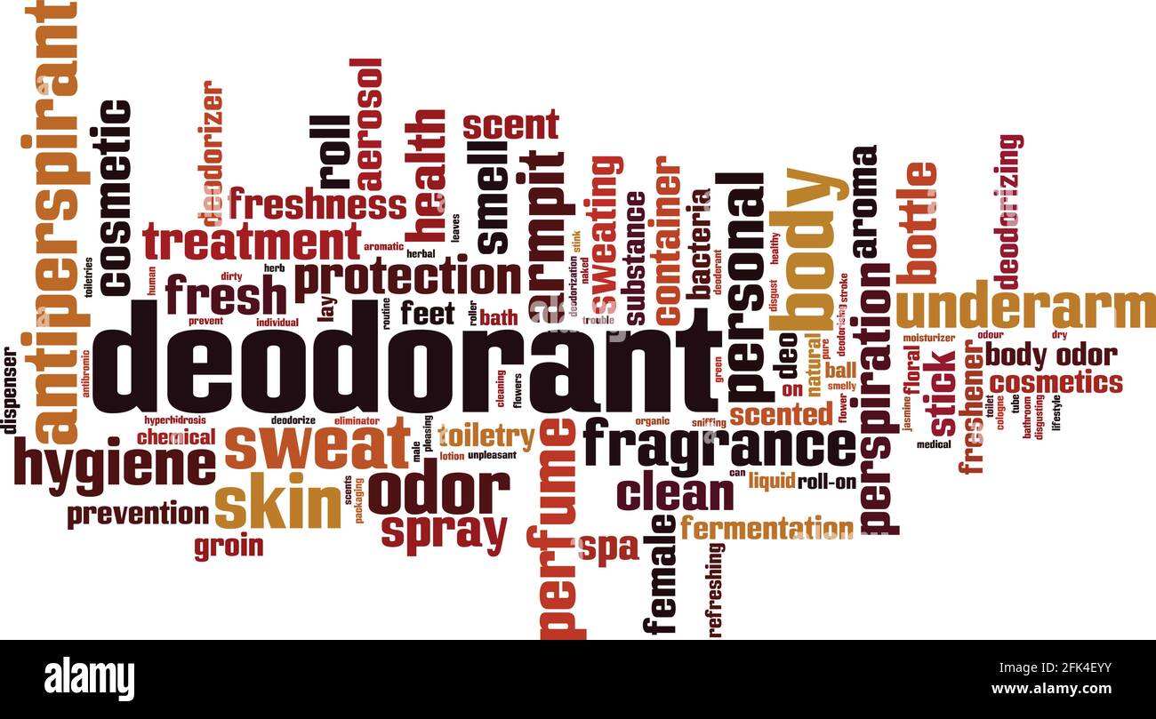 Deodorant word cloud concept. Collage made of words about deodorant