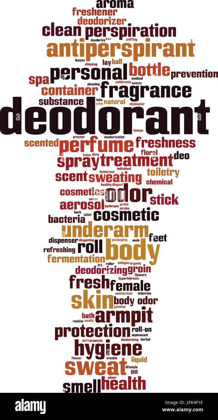 Deodorant word cloud concept. Collage made of words about deodorant
