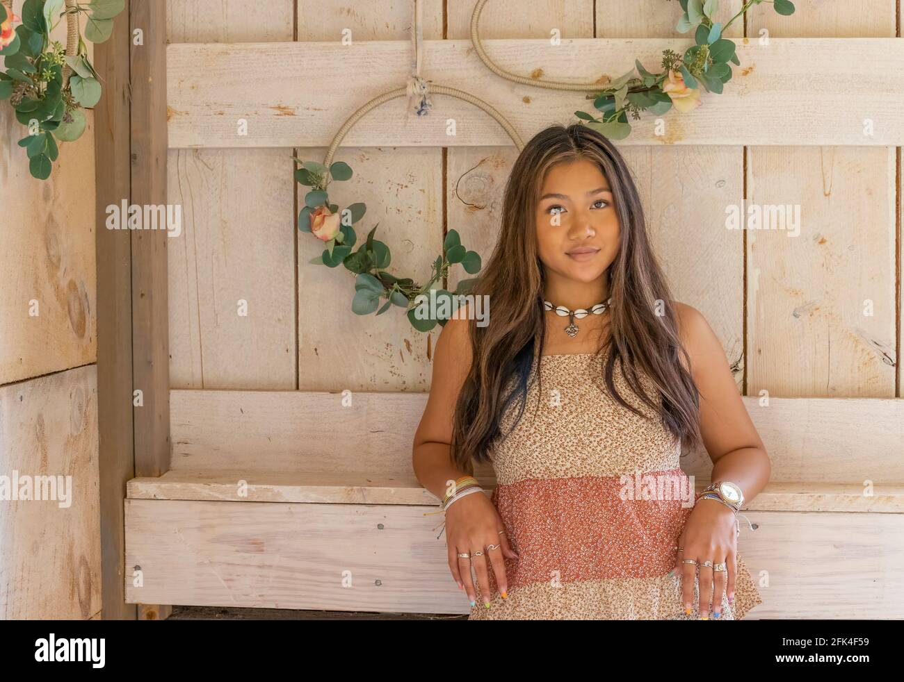 Image Puka image beautiful image beautiful - Portrait close up of a beautiful young woman looking down wearing ...