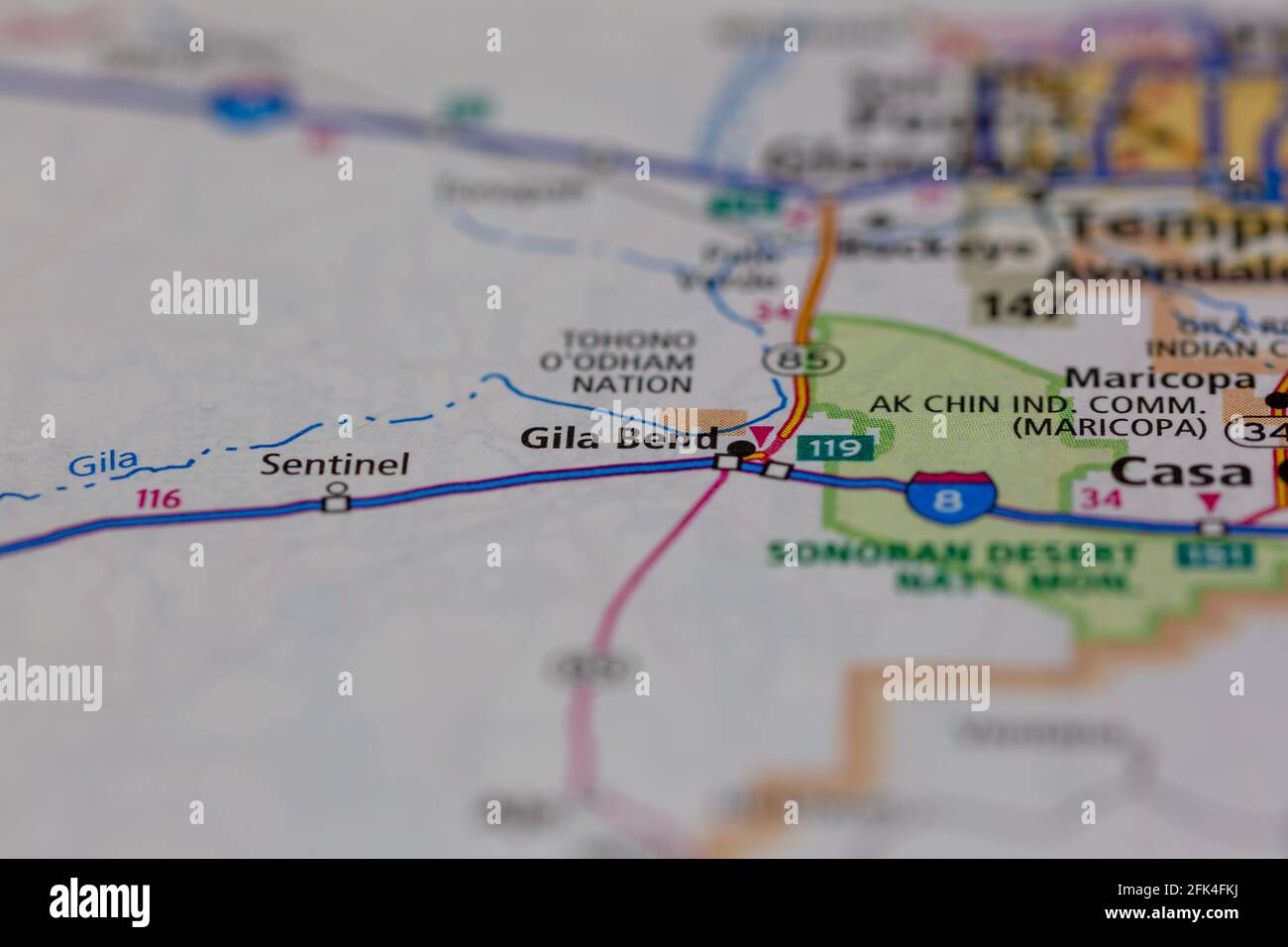 Gila bend on a map hires stock photography and images Alamy