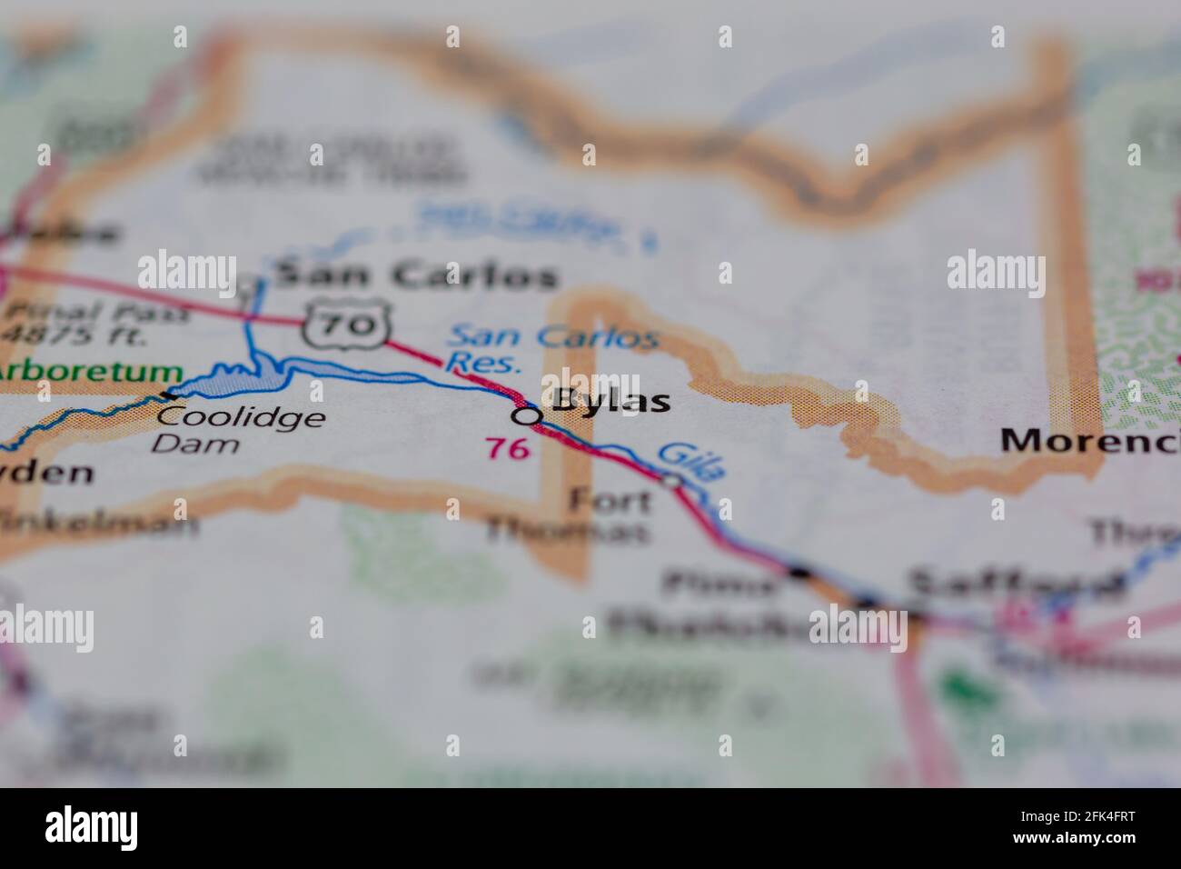 Bylas arizona map hires stock photography and images Alamy