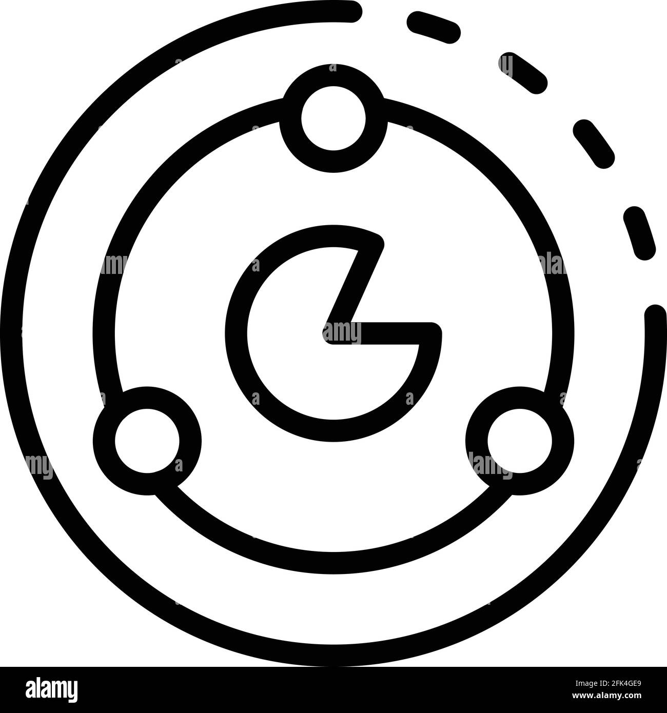 Big data circle icon. Outline Big data circle vector icon for web ...