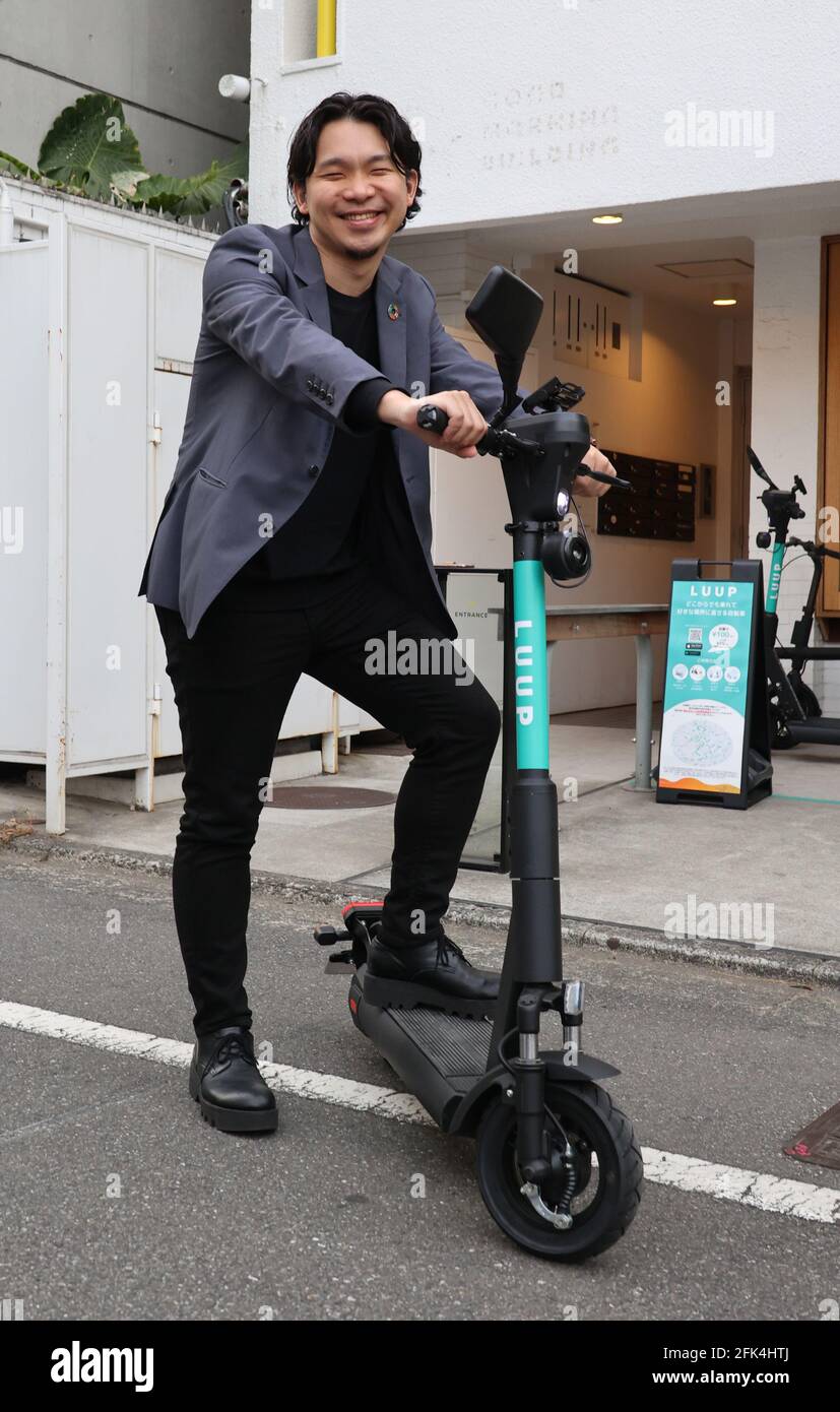 April 28, 2021, Tokyo, Japan Japan's micro mobility sharing venture