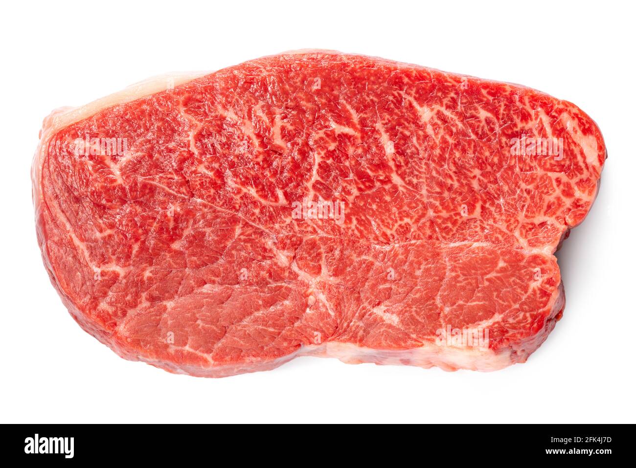 fresh premium Japanese meat sliced wagyu marbled beef isolated on white ...
