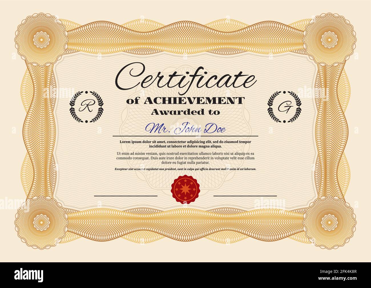 Achievements Certificate Or Diploma Vector Template Award For 