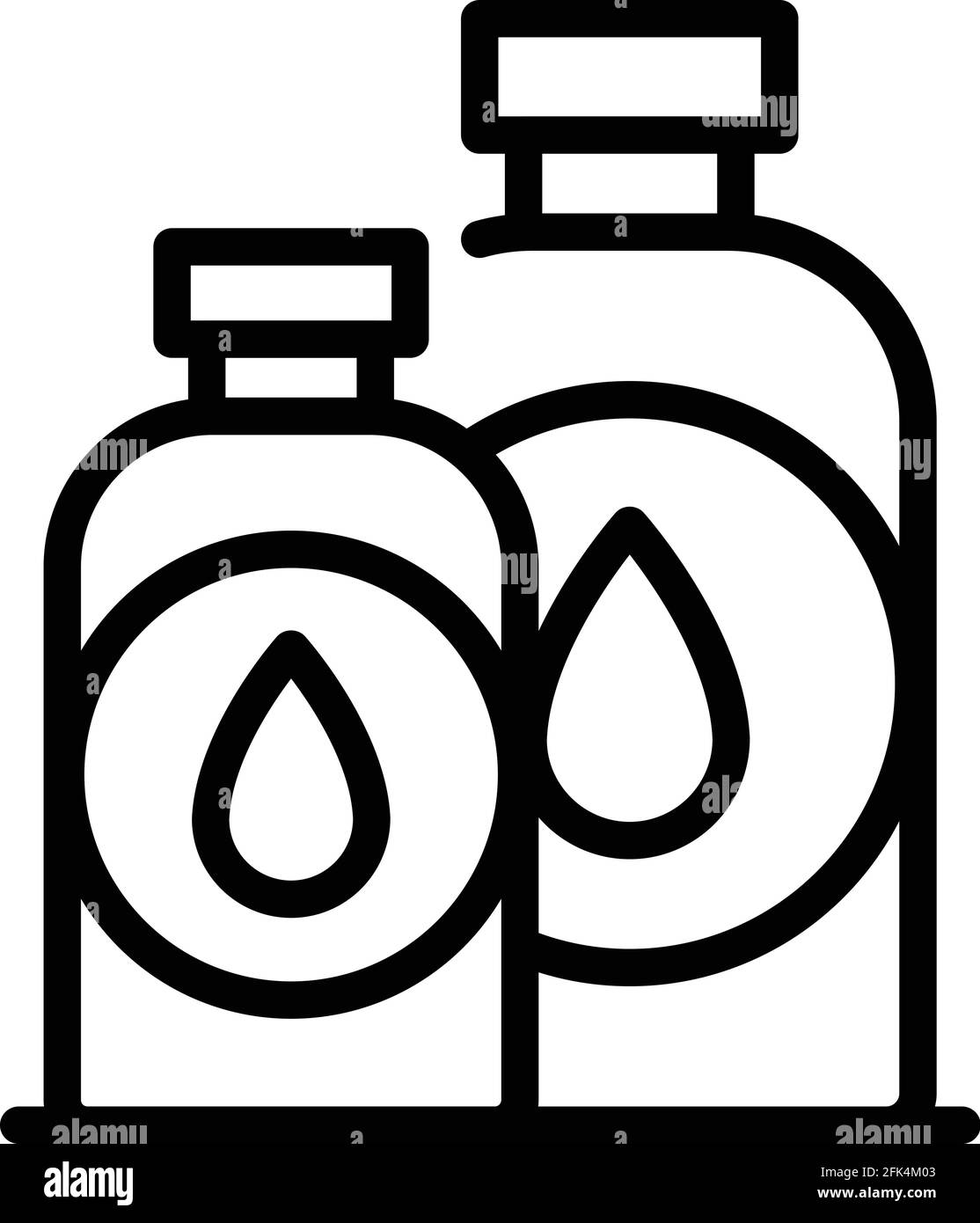 Ink bottles icon. Outline Ink bottles vector icon for web design isolated on white background Stock Vector