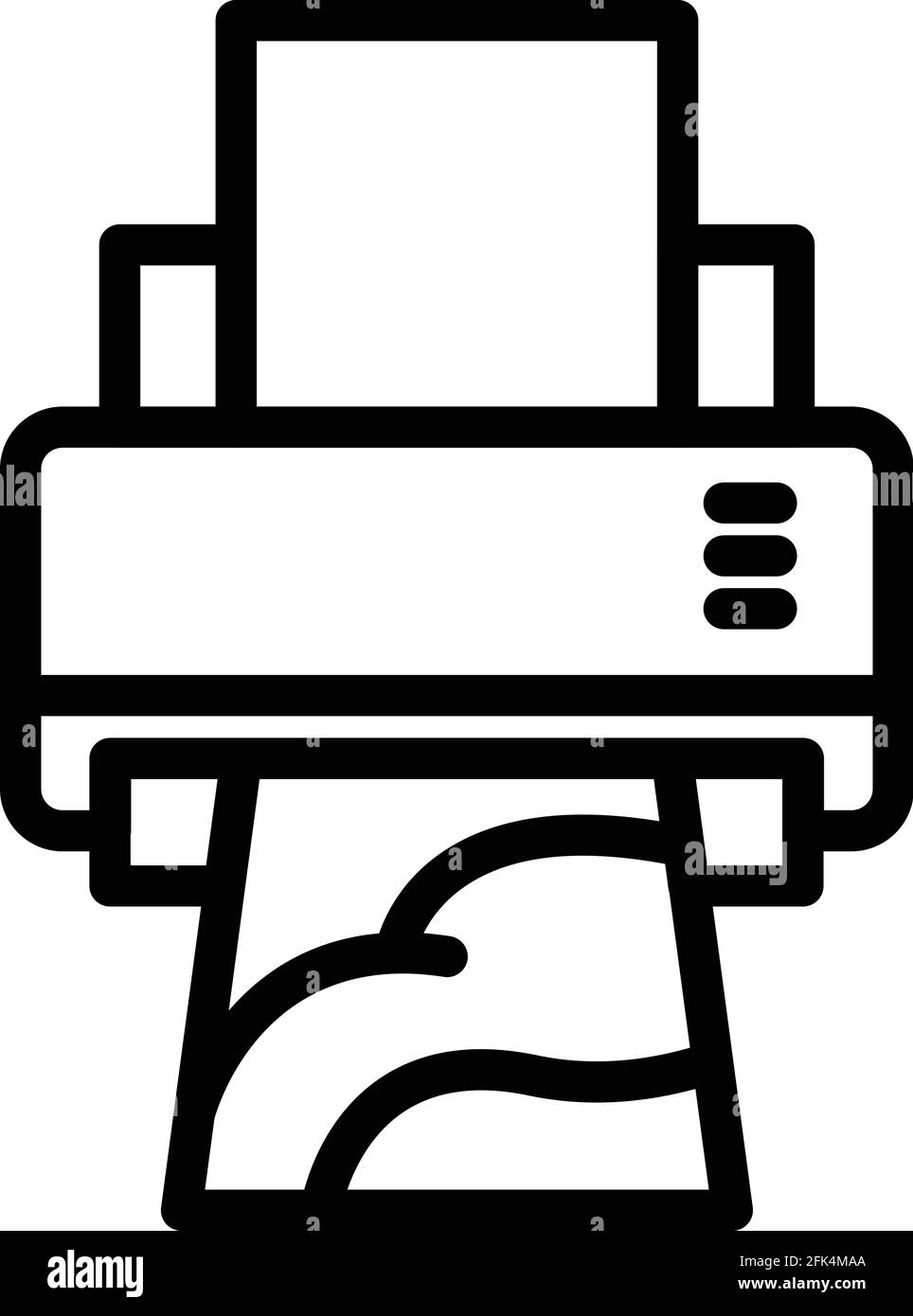 Printing machine icon. Outline Printing machine vector icon for web design isolated on white background Stock Vector