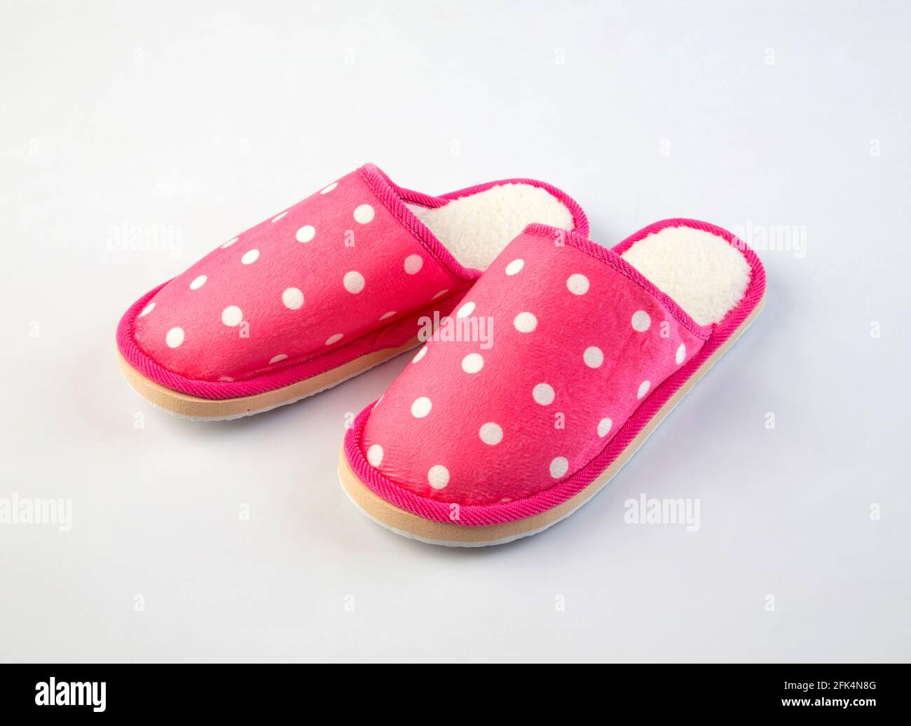 Vintage White Black Polka dot Pattern Print Premium Home Slippers