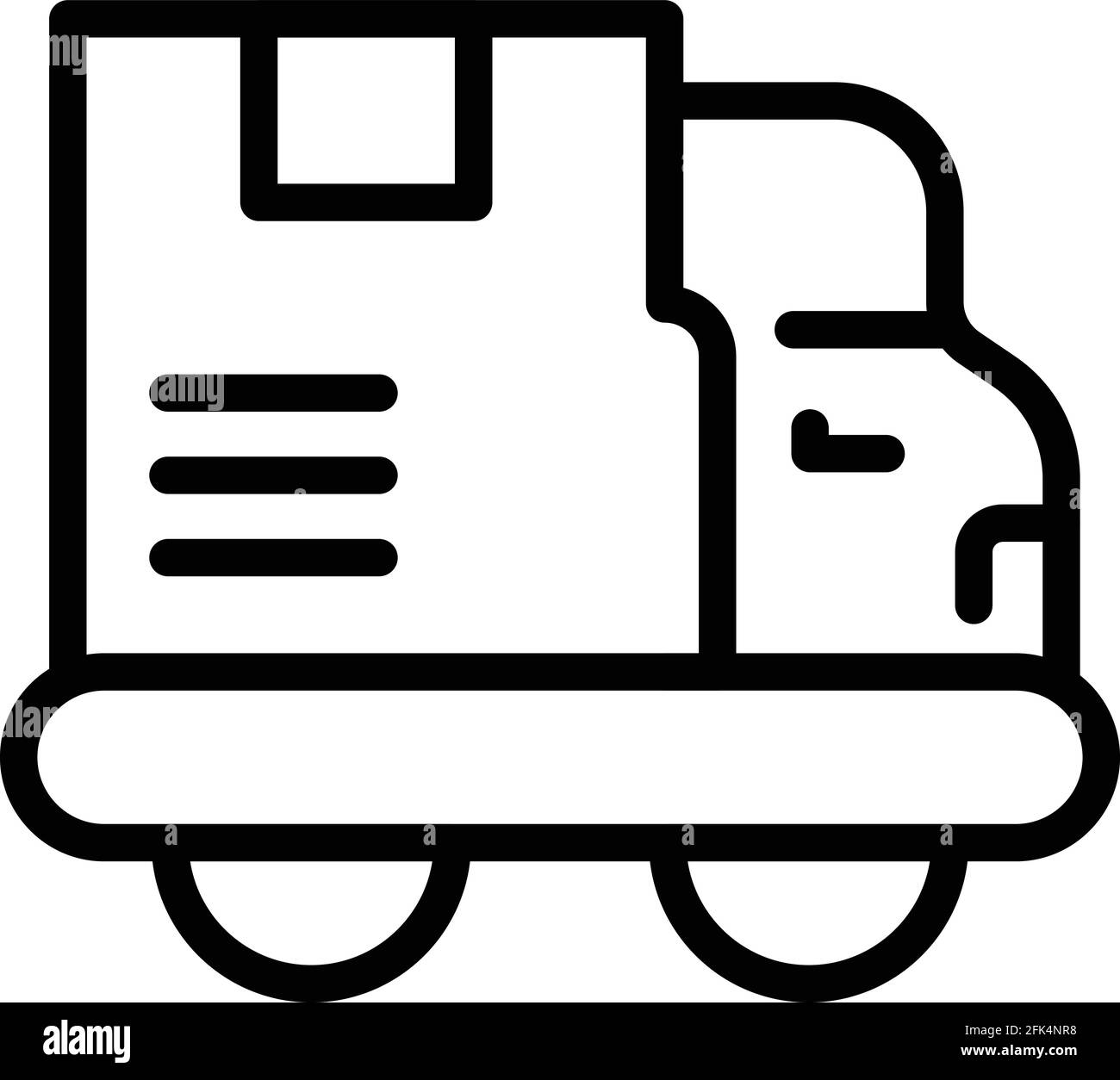 Delivery machine icon. Outline Delivery machine vector icon for web ...