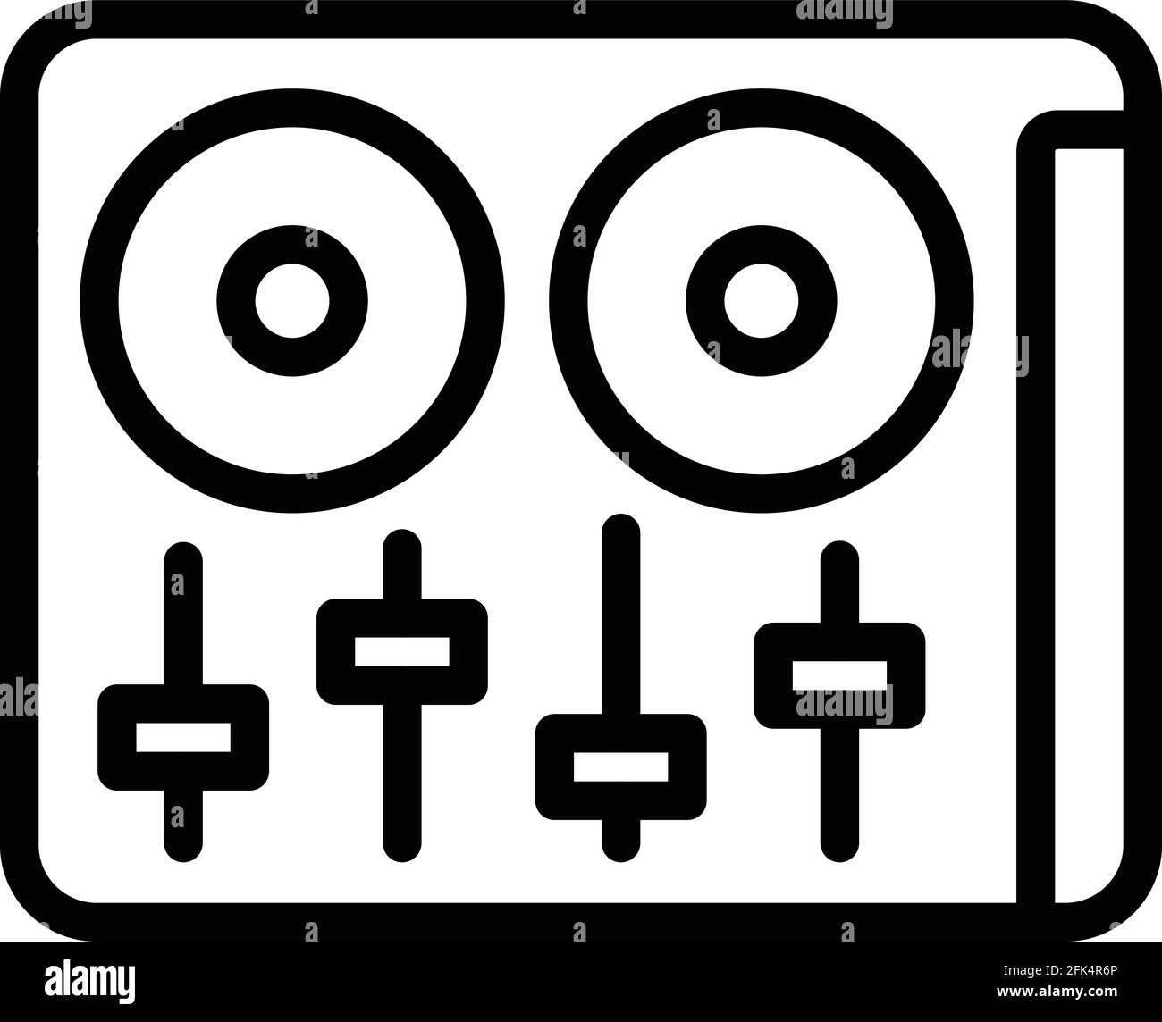 Dj Mixer Icon Outline Dj Mixer Vector Icon For Web Design Isolated On White Background Stock Vector Image Art Alamy
