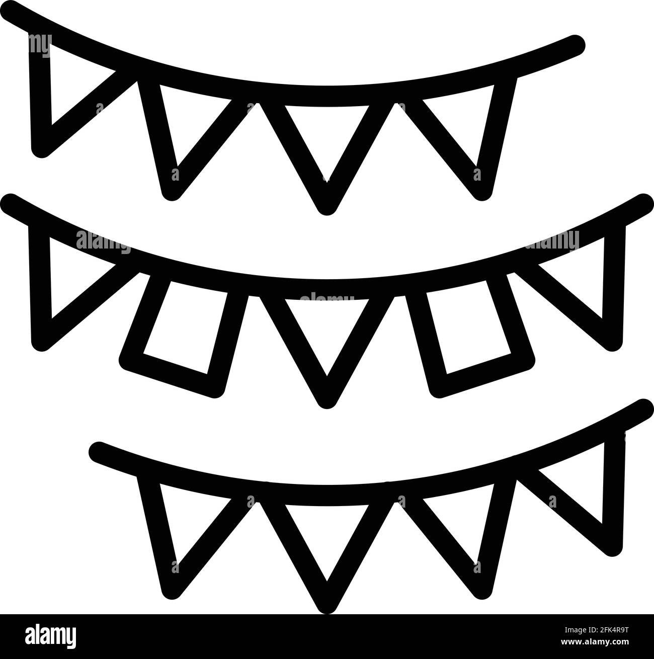 Party decoration icon. Outline Party decoration vector icon for web