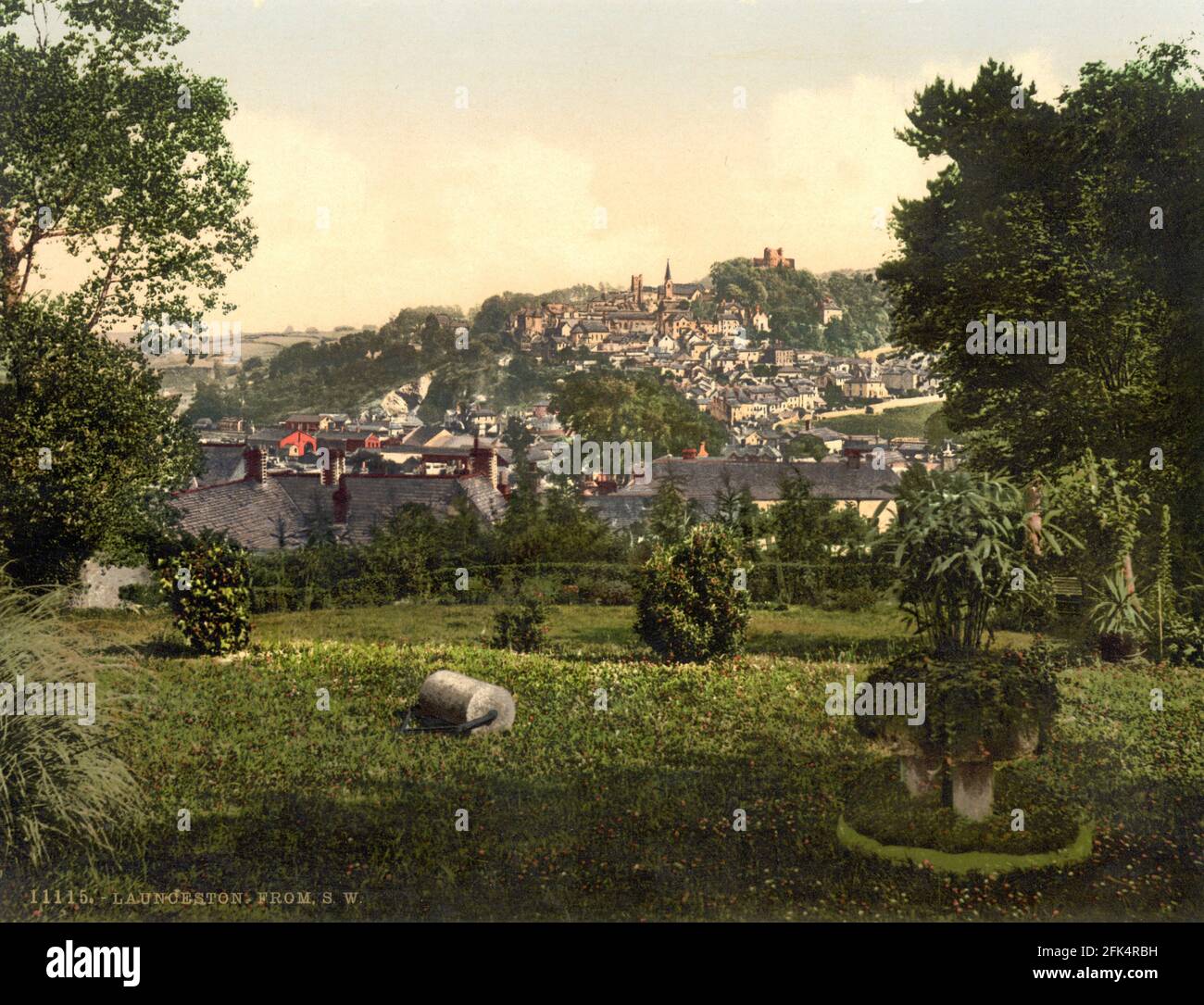 Launceston in Cornwall circa 1890-1900 Stock Photo