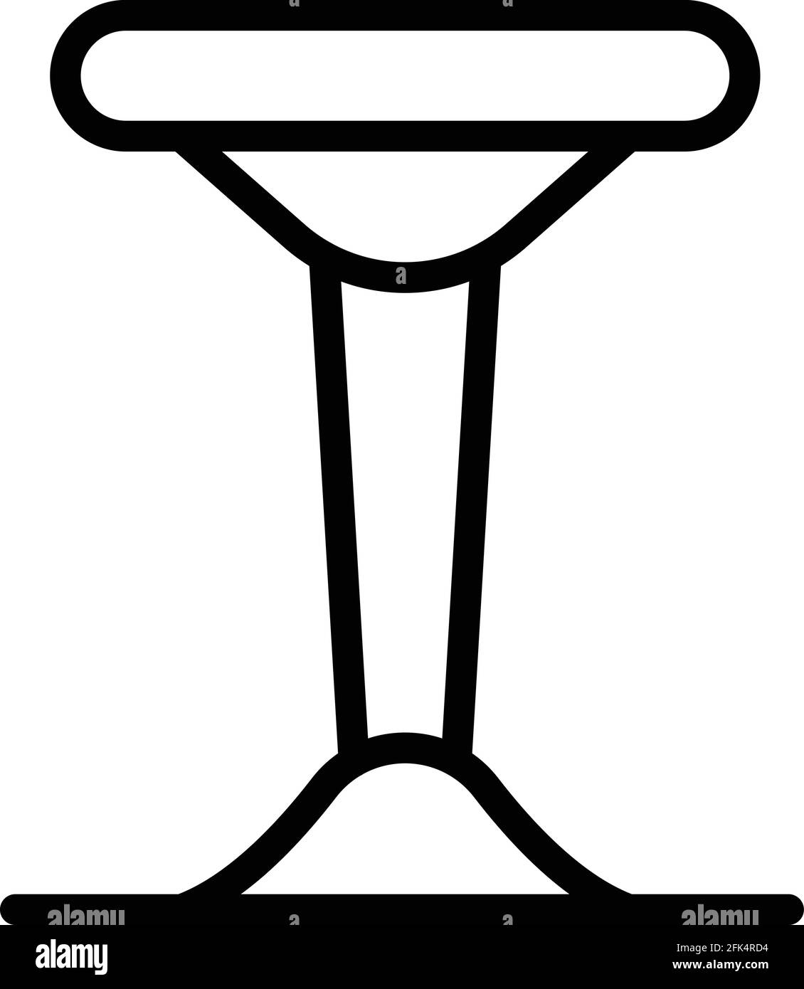 Bar table icon. Outline Bar table vector icon for web design isolated