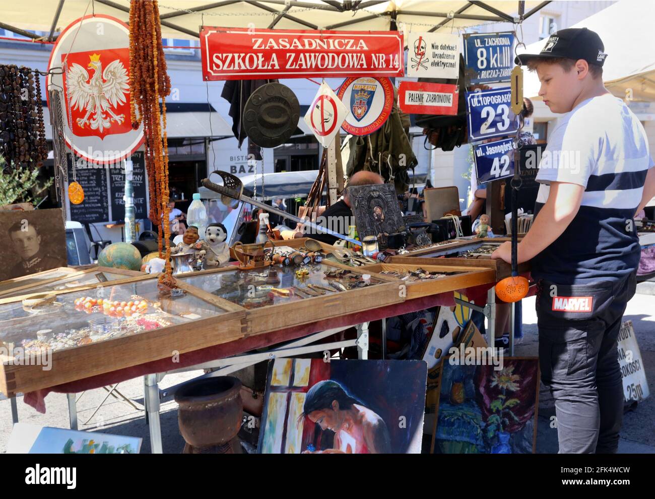 Cracow. Krakow. Poland. Nowy square (Plac Nowy) center of Kazimierz