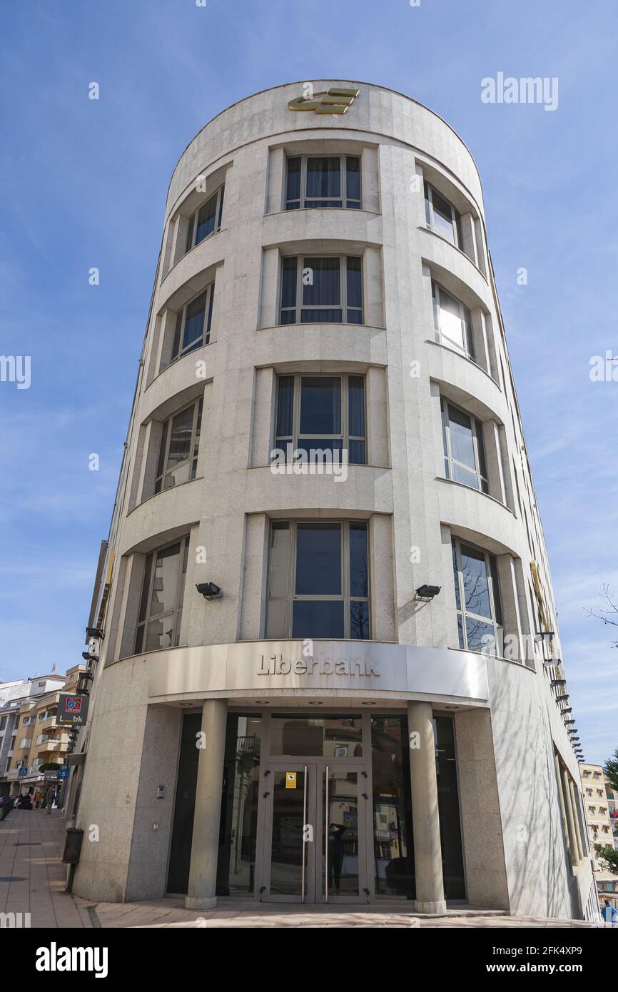 PLASENCIA, SPAIN - Feb 27, 2021: Plasencia,Caceres,Spain - February 27,  2021: Headquarters building of a Spanish bank known as Caja Extremadura,  now c Stock Photo - Alamy