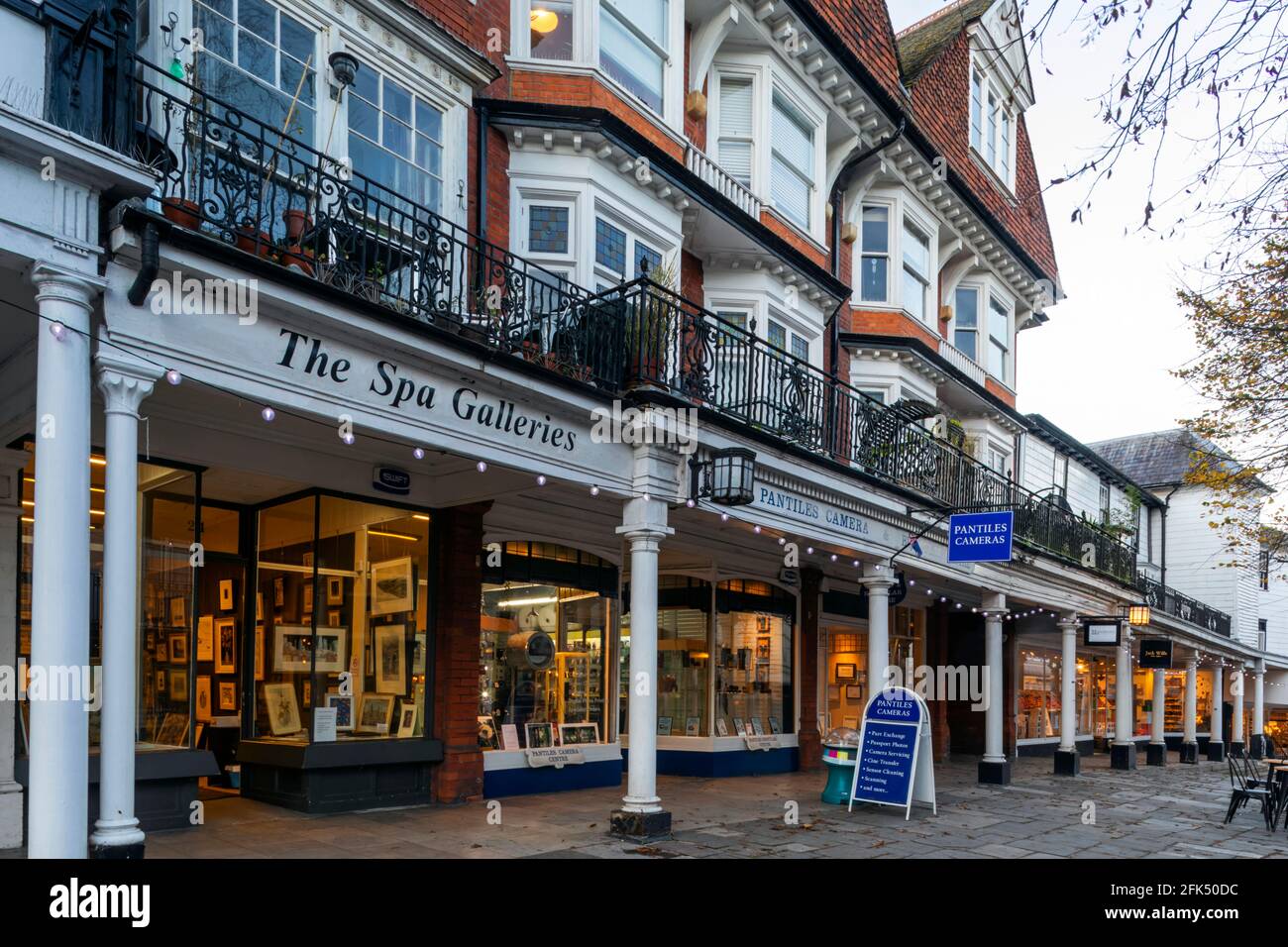 England, Kent, Tunbridge Wells, The Pantiles Shopping Street *** Local Caption ***  Britain,British,Chalybeate Spring,England,English,Great Britain,Ke Stock Photo