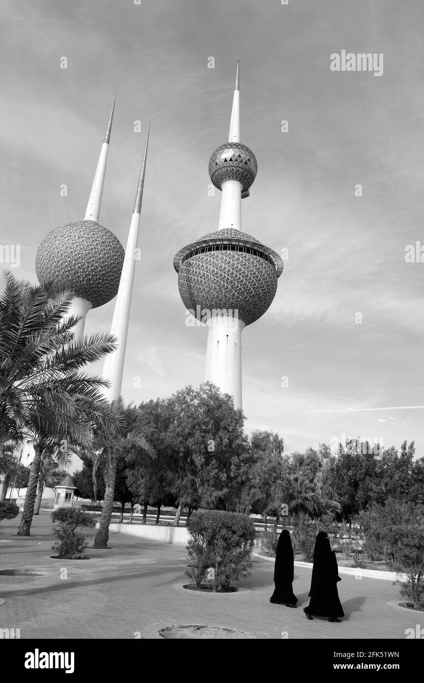 Kuwait Towers, Kuwait City, Kuwait, Arabian Peninsula Stock Photo