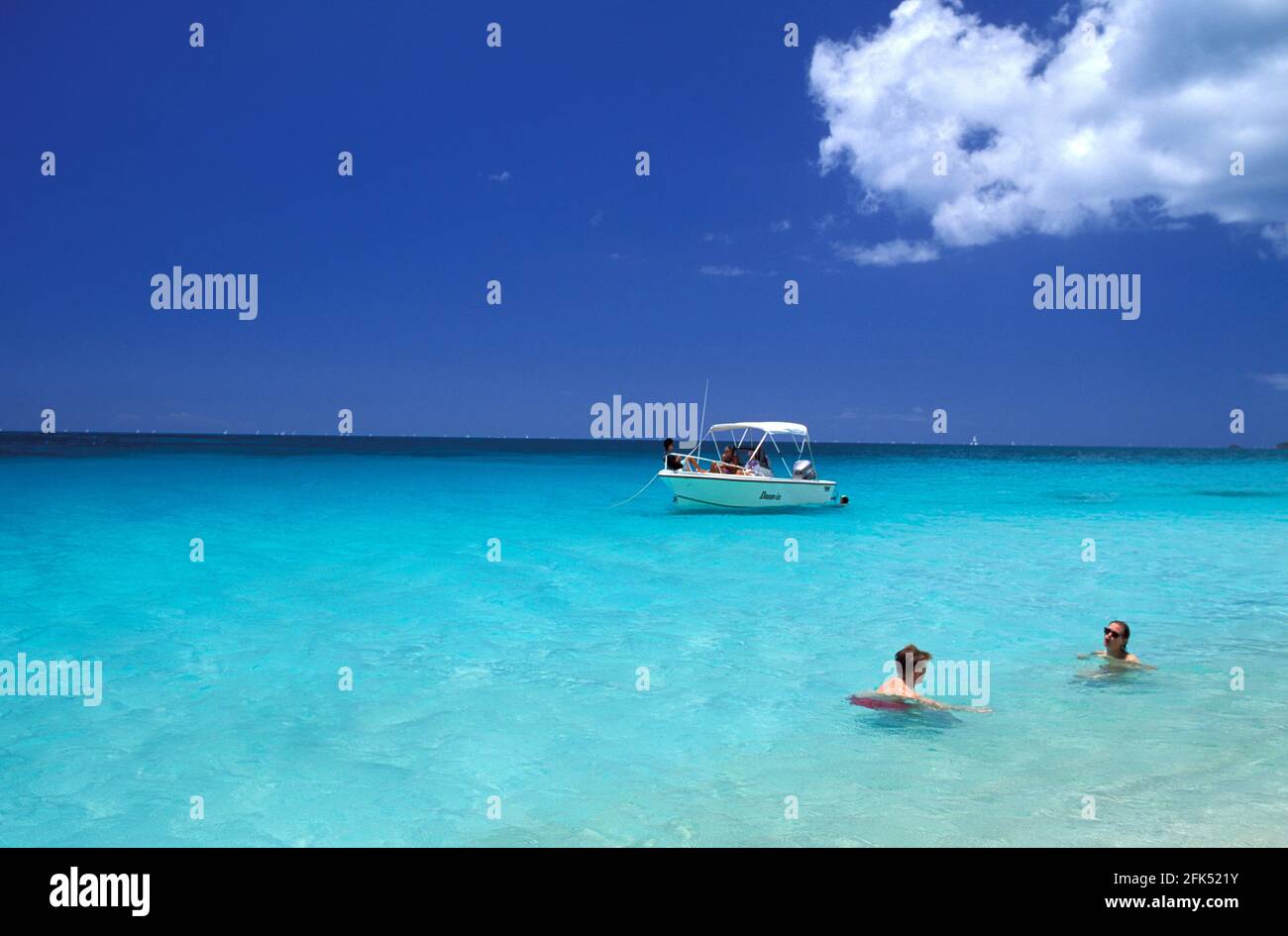 Caribbean, West Indies, Antigua, Darkwood Beach, Stock Photo