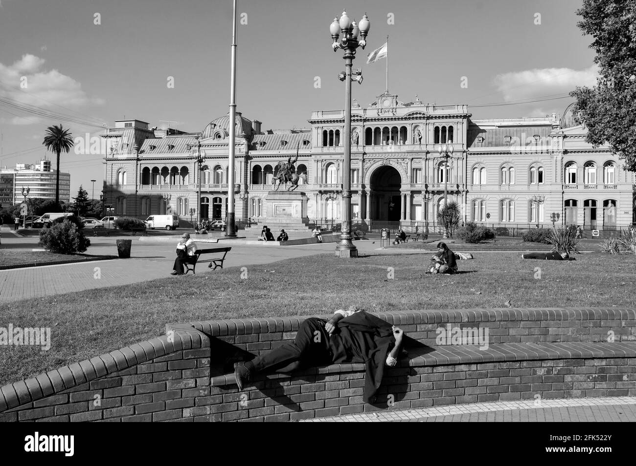 South America, Argentina, Buenios Aires, Centro , Centre,Plaza de Mayo, Casa Rosada, Casa de Gobierno, Stock Photo