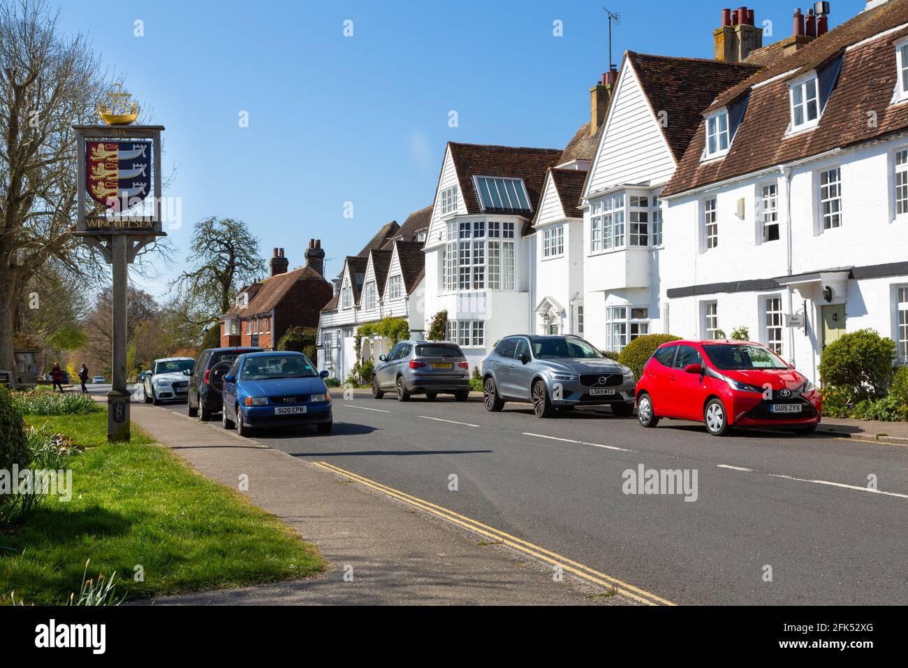 Winchelsea town, German street, Smallest town in England, High Weald, AONB, East Sussex, uk Stock Photo