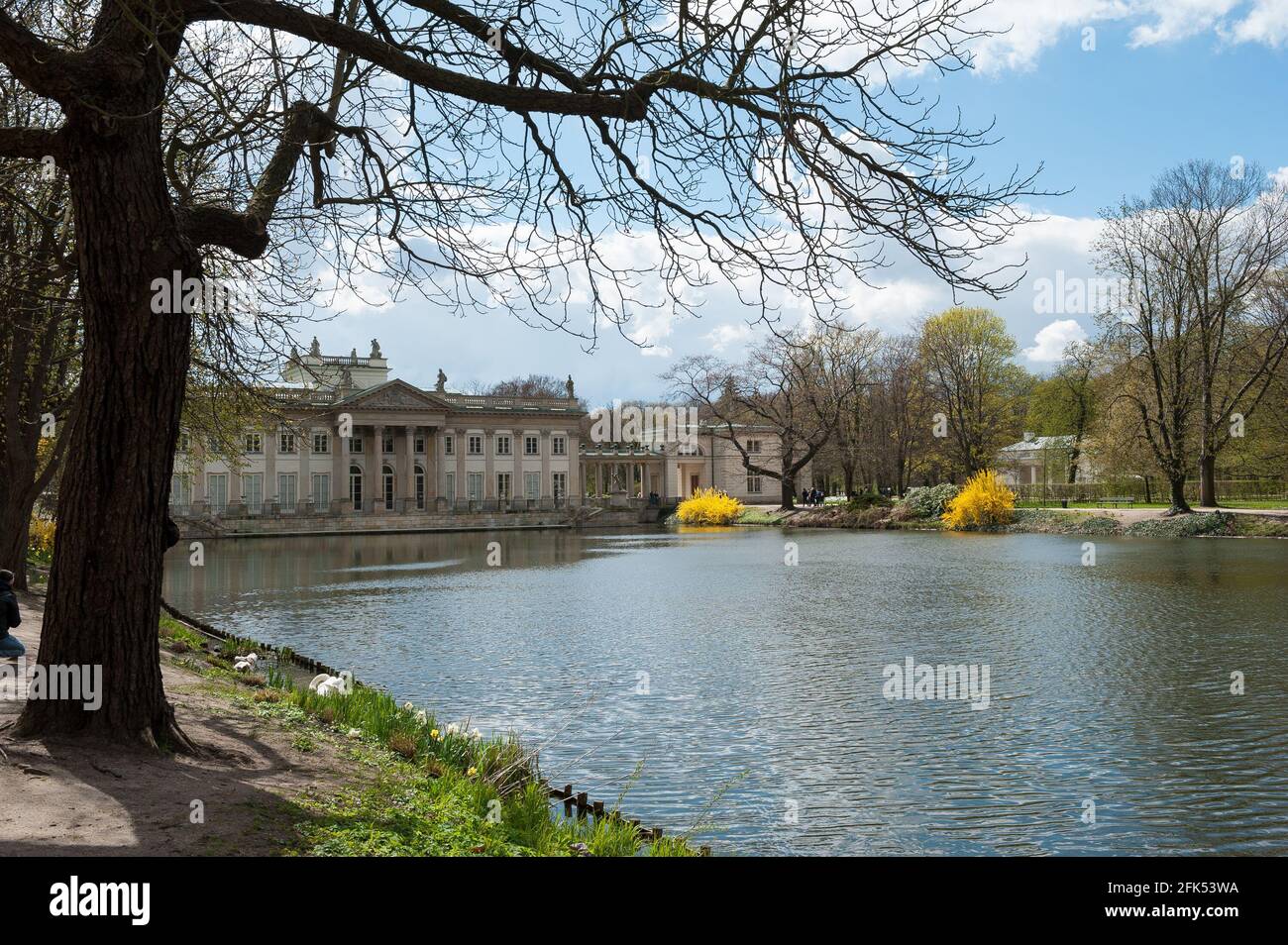 The Łazienki Palace (Palace on the Water, Palace on the Isle), Royal Baths Park, Warsaw, Masovian Voivodeship, Poland Stock Photo