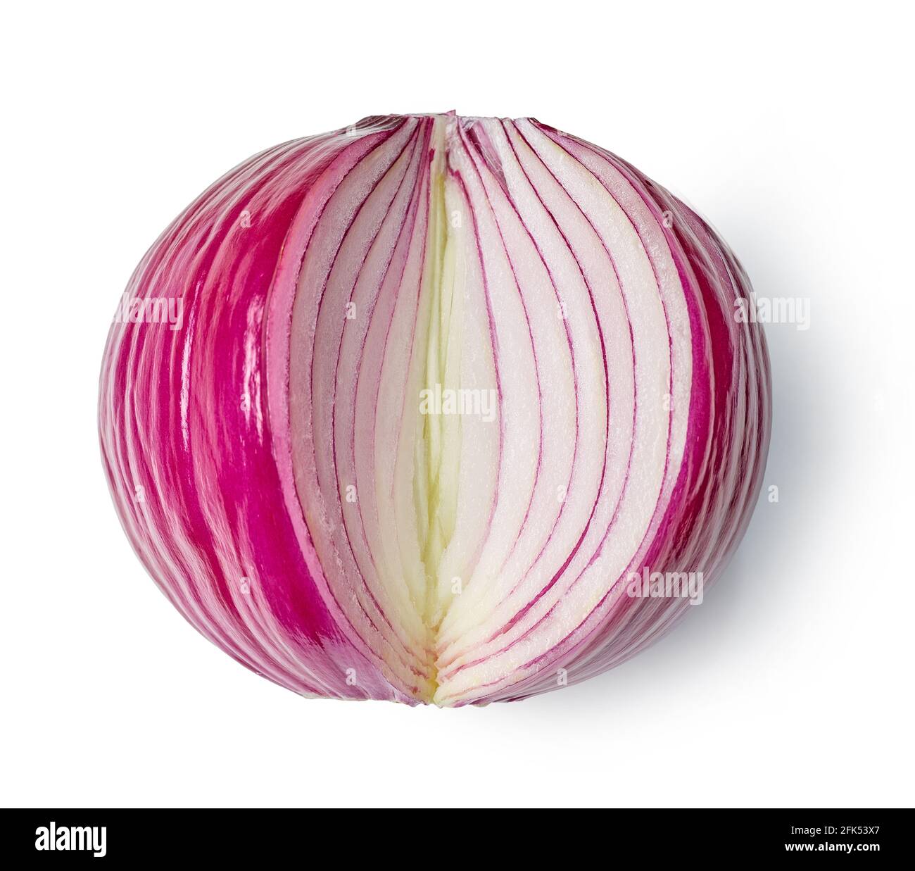 fresh red onion isolated on white background, top view Stock Photo - Alamy
