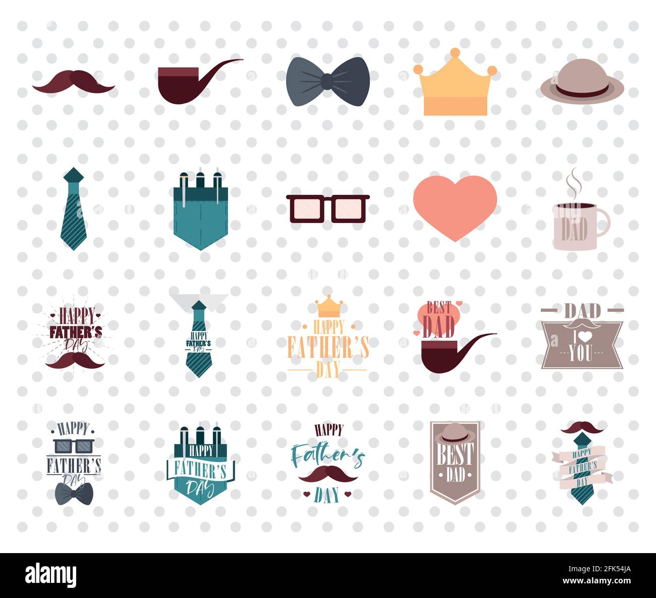 happy fathers day celebration set Stock Vector Image & Art - Alamy