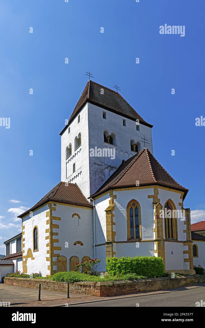 Kirche, katholisch, Sankt Martin, Vierungsturm, Sternenweg, Teil Jakobsweg Stock Photo